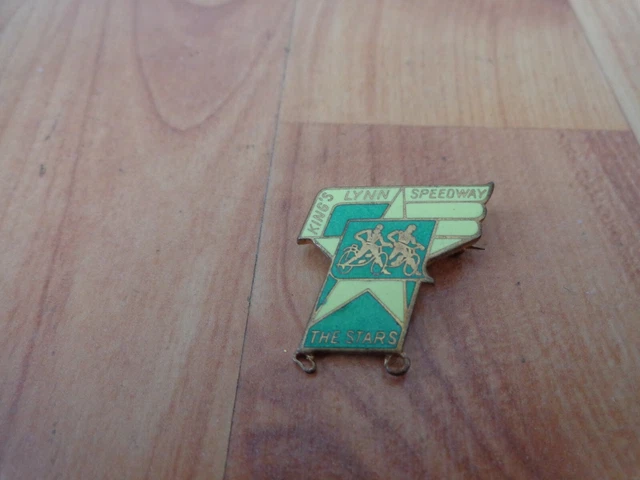 Insigne émaillé Kings Lynn Speedway – Vintage 1970s, étoiles, W Reeves & Co