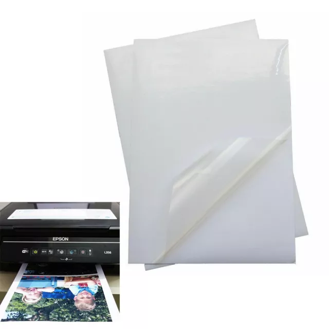 30 Sheet A-SUB Printable Vinyl Clear Sticker Paper for Inkjet Printer  Waterproof 