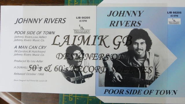 Johnny Rivers:poor Side Of Town:record Sleeve