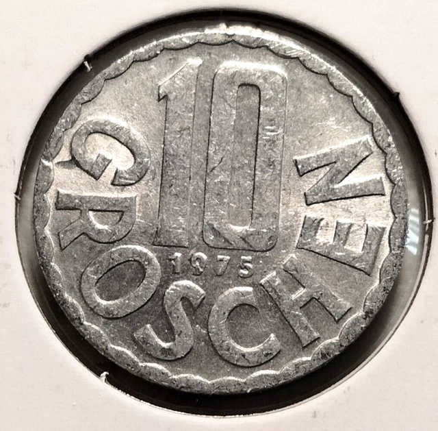 1975  AUSTRIA  10 Groschen  Coin -  KM# 2878 - Combined Shipping (#INV9079)