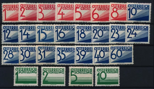 ÖSTERREICH 1925 PORTO 132-158 komplette Satz, postfrisch ** Kw:800,-€