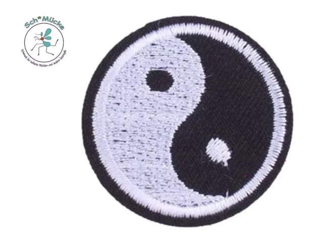 Aufbügler Aufnäher Yin Yang Patch Abzeichen Amulett Glücksbringer Geschenkidee