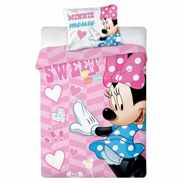 Tout Petit Linge de Lit Sweet Minnie Mouse Souris Coton 100 X 135 CM