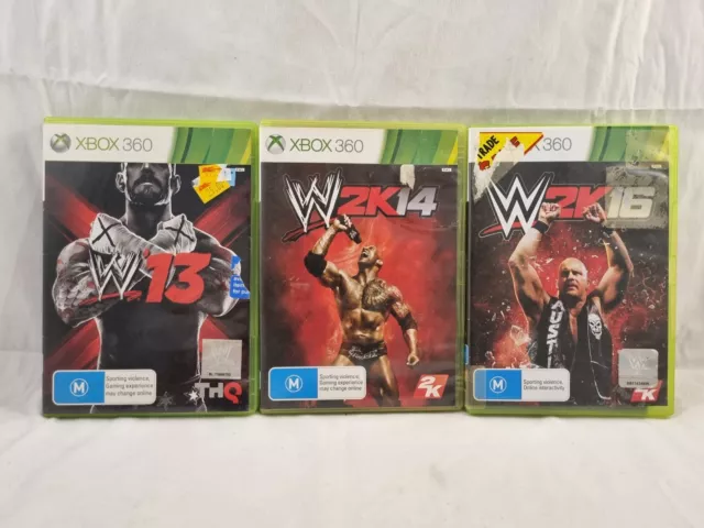 WWE Wrestling games (Microsoft Xbox 360) 360 TESTED