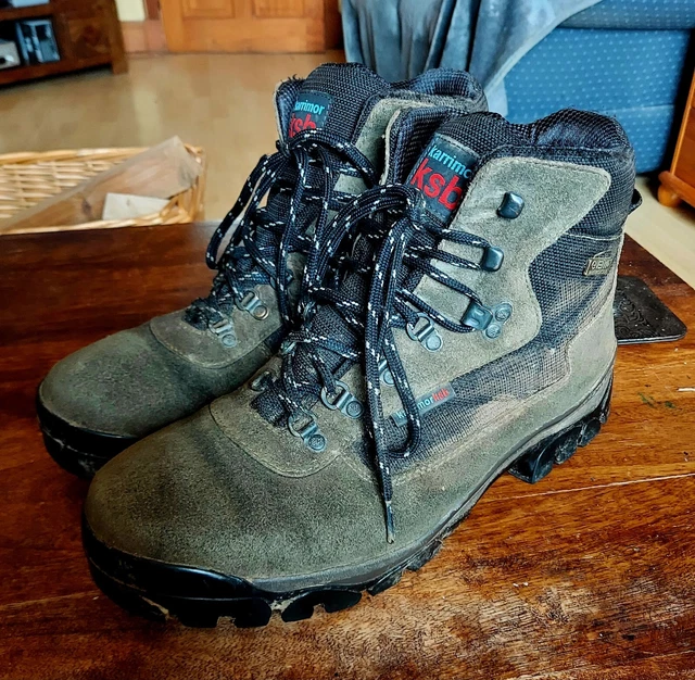 KARRIMOR GREY SUEDE ksb GoreTex Walking Boots Vibram Sole Size 11 Good Condition £34.50
