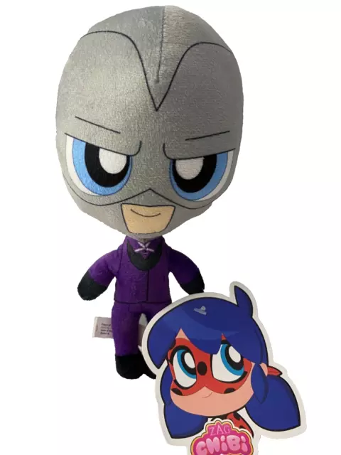 Miraculous Ladybug Zag Chibi Plush Toy 7 inch Hawk Moth  NWT Collectible