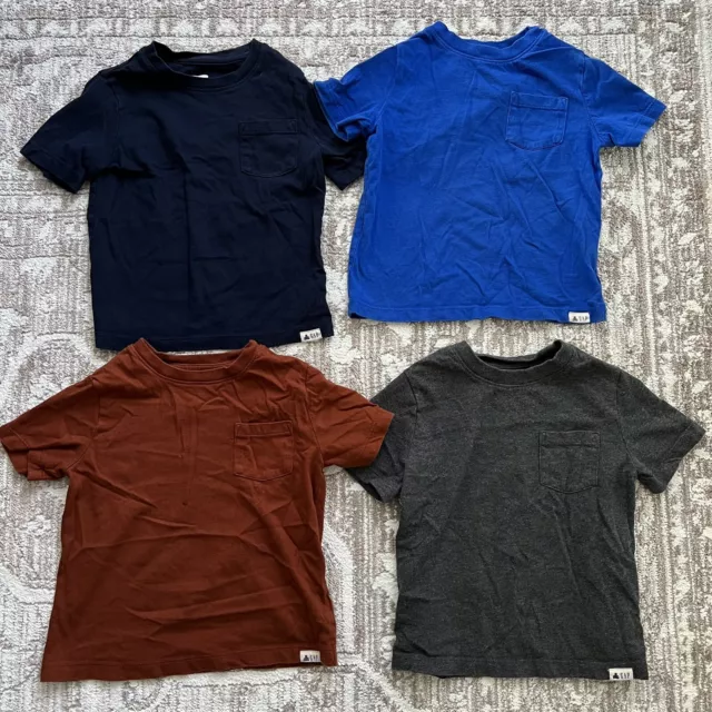 Baby Gap Playtime Favorite Lot of 4 Boy Toddler T-Shirt Casual 4T Solid Neutral