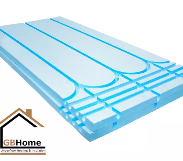 WATER UNDERFLOOR HEATING Groove XPS Insulation Board Panel 300kpa £5.99