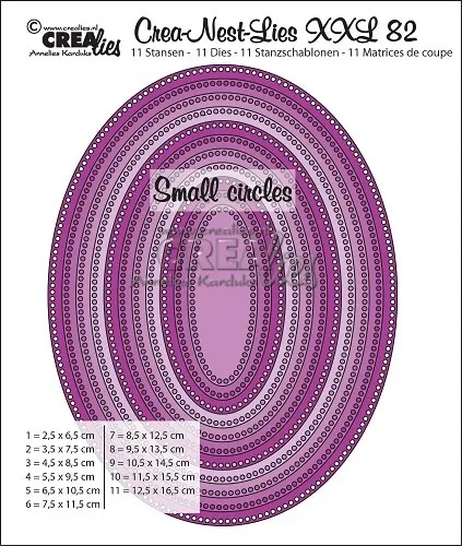 Crealies Crea-Nest-Lies XXL no. 82 Stanzschablone Oval mit kleinen Kreisen