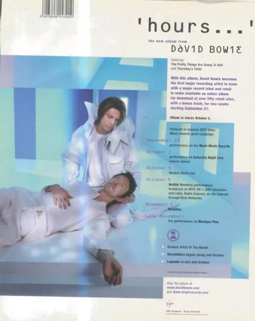 Hfbk61 Advert/Picture 13X11 David Bowie : Hours