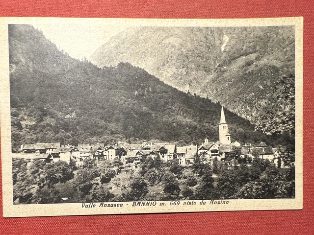 Cartolina - Valle Anzasca - Bannio visto da Anzino - 1947