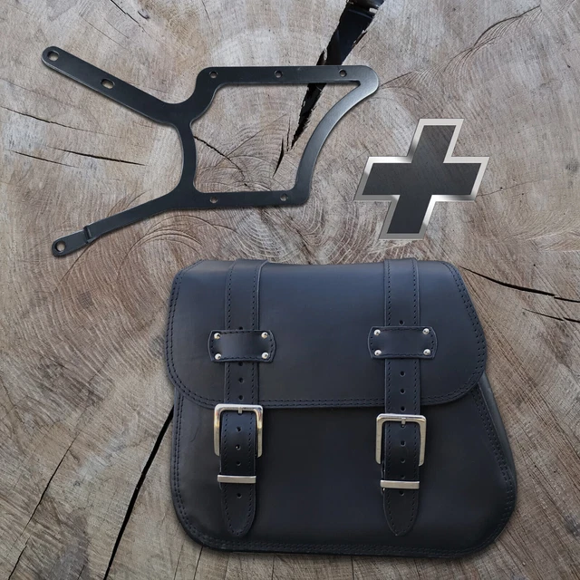 Zeus Black Seitenkoffer + Halter XL passend für Harley Davidson Softail ab 2018