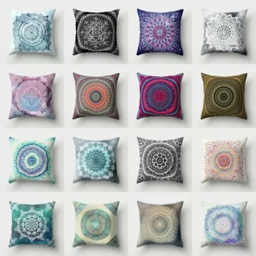 Home Decor Case Cover Cushion Pillow 18'' Throw Polyester Sofa Waist Outdoor