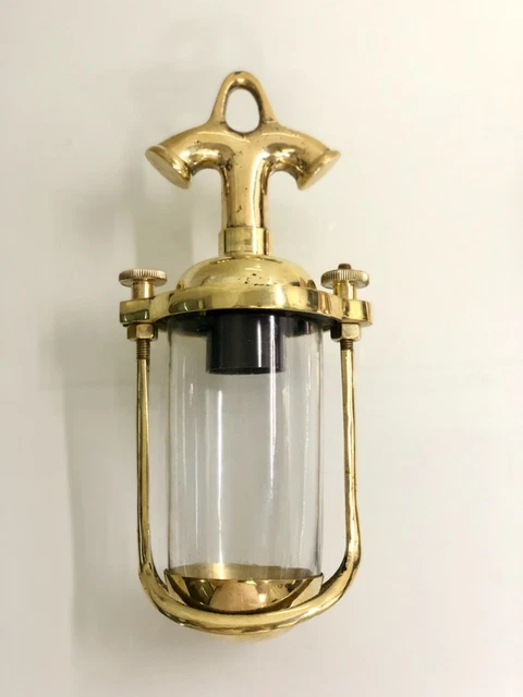 Vintage Art Deco Marine New Brass Hanging Cargo Ceiling Pendant Light Fixture