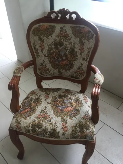 Carved Louis xvi style chair