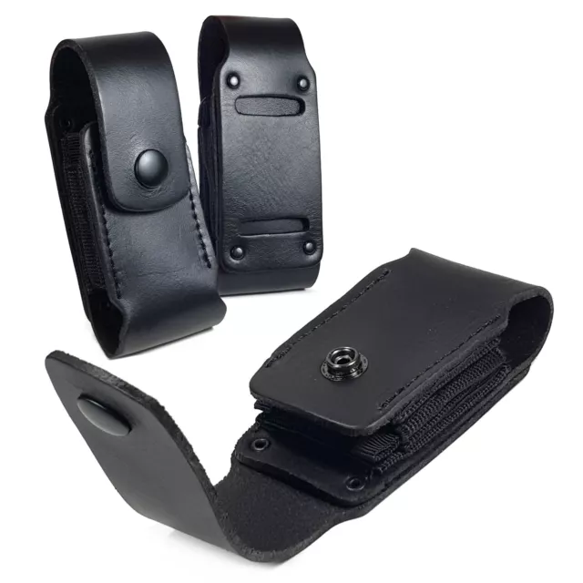 TUFF LUV Leather Case Sheath Pouch for Leatherman Surge / Charge / TTI - Black