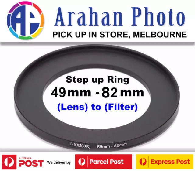 Step Up Ring 49-82Filter Lens Adapter 49mm Filter to82mm Lens