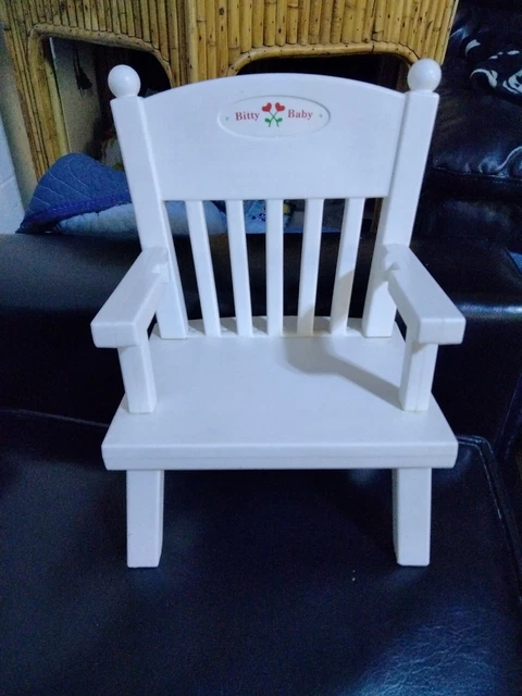 12.5" Bitty Baby White Chair- Retired- American Girl Furniture