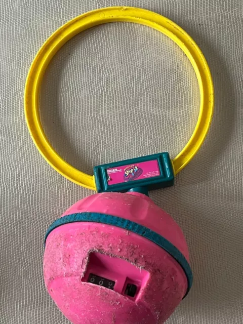Vintage 1998 Kick And Spin Skip It By Tiger Electronics Pink & Yellow USED AS IS