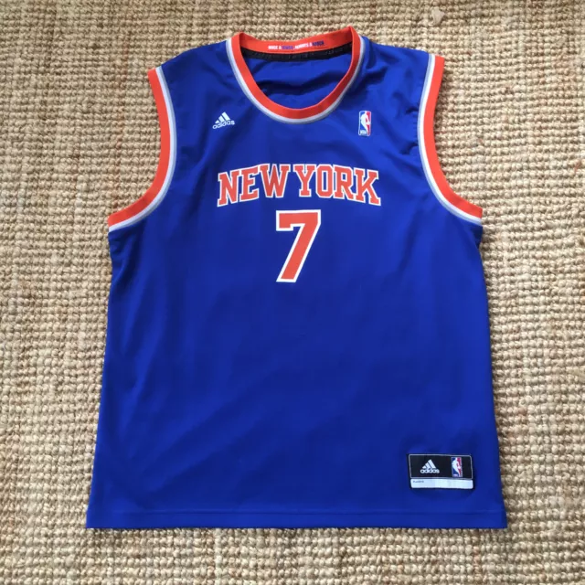 New York Knicks Size L Large *VINTAGE* NBA Basketball Top Vest Adidas #7 Anthony