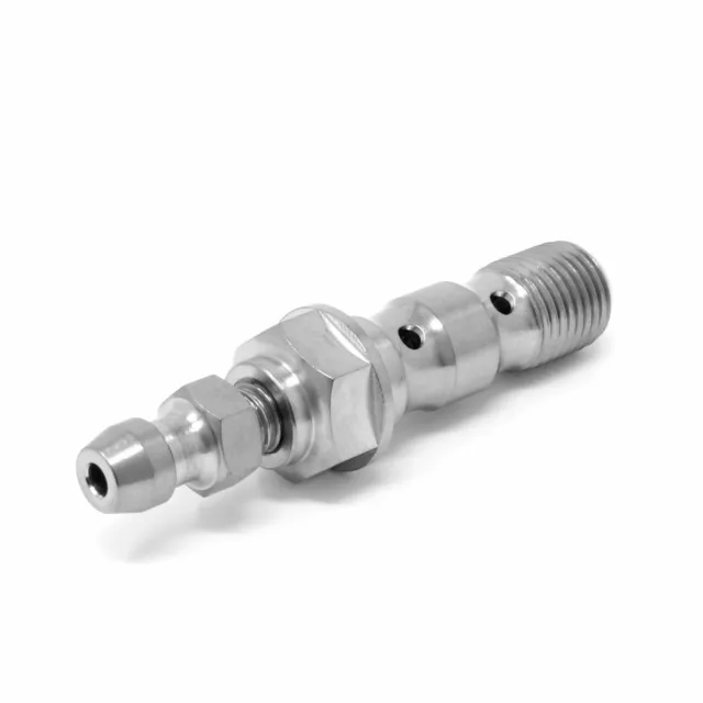 Titanium Brake DOUBLE Banjo Bolt & Bleed Nipple Screw M10 x 1.25 Gr5 Ti