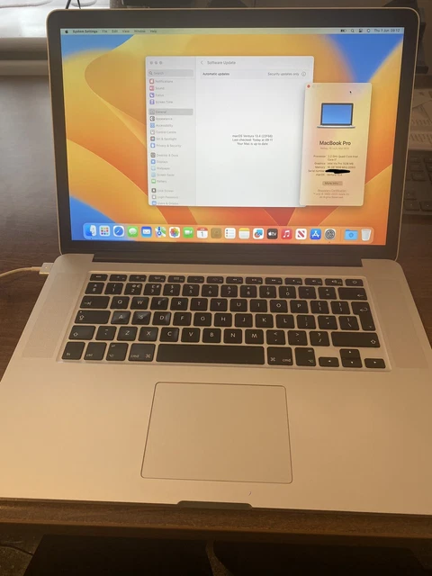 Apple MacBook Pro Retina 15 pollici | metà 2015 | 2,5 Core i7 | 16 GB RAM | 512 SSD