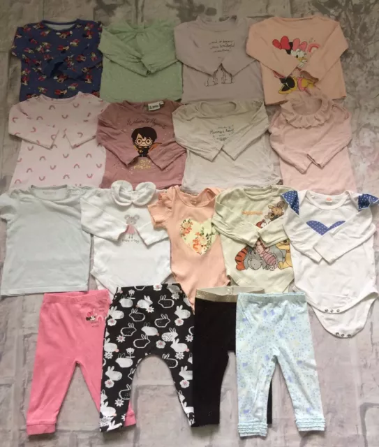 Pacchetto abiti per bambine 9-12 mesi top gilet leggings Next H&M TU ecc.
