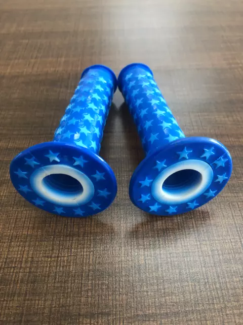 Bmx Grips Star Old School Vintage NOS Haro Mongoose Handle Grips Bicycle BLUE