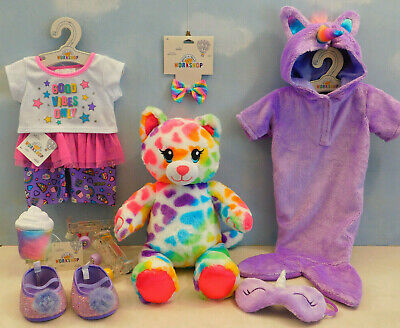 Build a Bear arcobaleno  Cat - Pacchetto vestiti per ragazze, letto unicorno sirena (11)
