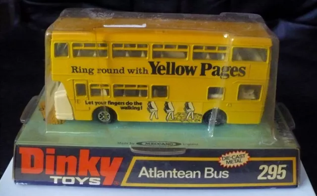 Vintage Dinky Toys Atlantean Bus #295 The Yellow Pages Moc