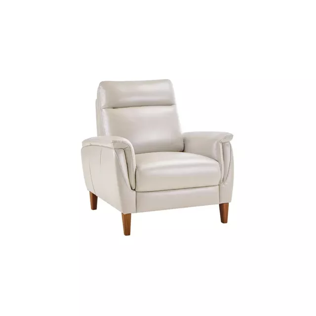 Oak Furniture Land Linden Armchair Off-White Leather - Rrp £949