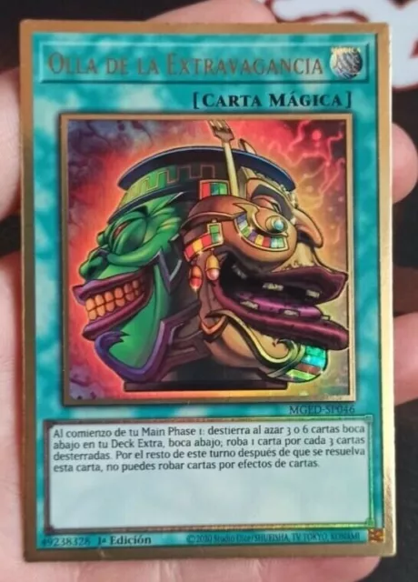 Carta yu gi oh. "OLLA DE LA EXTRAVAGANCIA". Totalmente nueva.