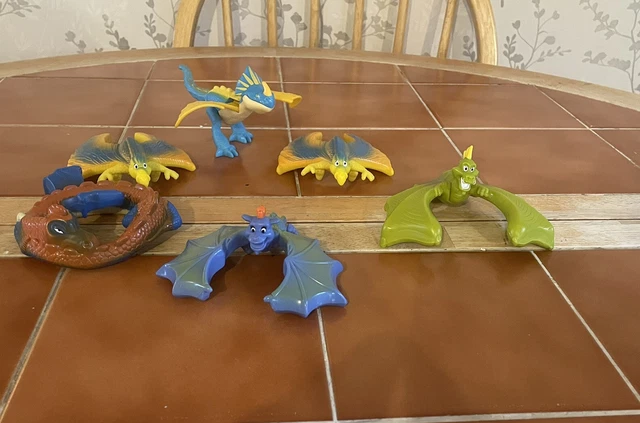 McDonalds Toys 1997 FULL SET OF DRAGONS YELLOW GREEN BLUE & BROWN/ 1x 2014