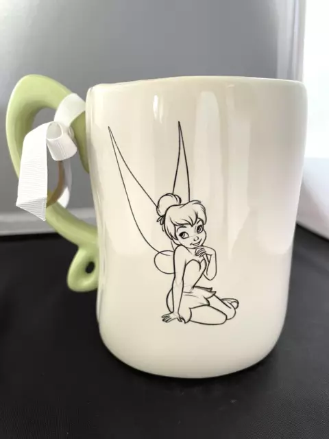 RAE DUNN DISNEY  “TINKER BELL” Mug Cup Green Interior Wing Handle Peter Pan NWT