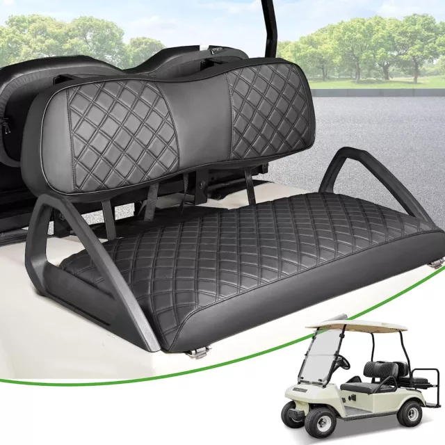 Golf Cart Front Seat Cover Black Diamond Stitching for Club Car DS 2000-up