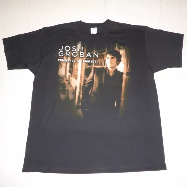 Josh Groban Straight To You 2011 Concert Tour Black T Shirt Mens Extra Large