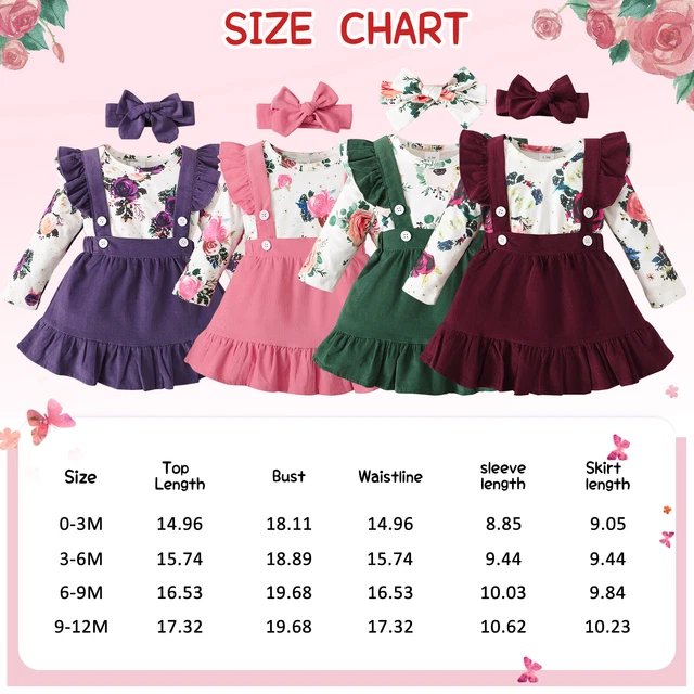 3 pz abiti per bambine neonate con romper top abito con fascia per abiti tuta 2