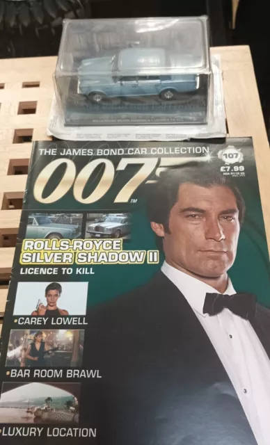 #107 Rolls Royce Silver Shadow ll James Bond Car Collection 007 Licence To Kill