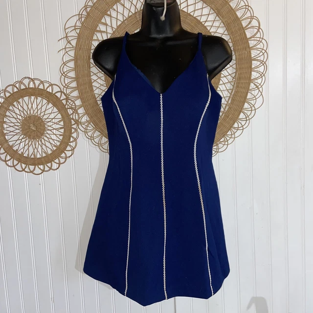 cole of california swimsuit vintage 20 Navy Pointed Padding