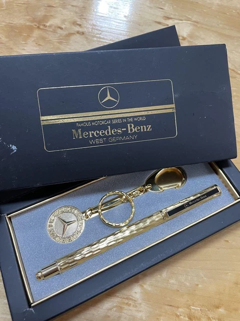 Mercedes Benz ballpoint pen & keychain set from japan box damege