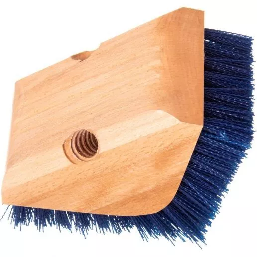 Carlisle 36196614 Blue Triangular Corner Scrub Brush 5" Brush 1-1/8" Bristle