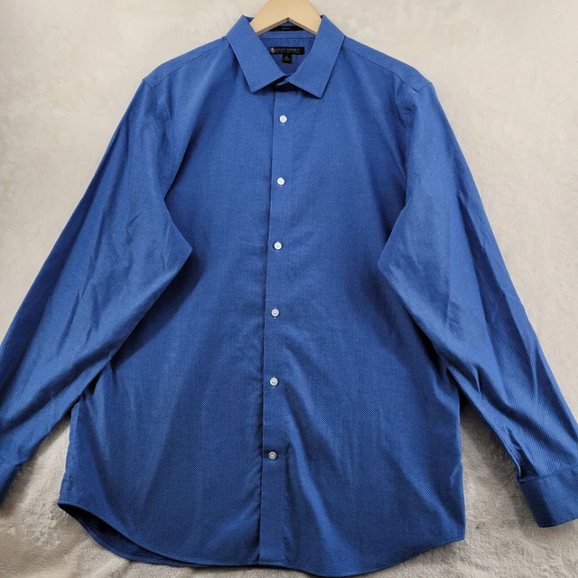 Banana Republic Men Size XL Polka Dot Non Iron Cotton Slim Fit L/S Casual Shirt