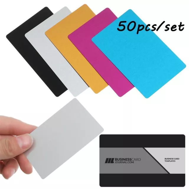 Business Visit Smooth Aluminum Blank Metal Carte Name Cards Business Card