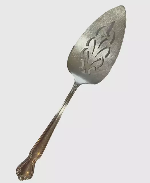 Rogers & Brother IS silver plated pie dessert cake server flower pattern