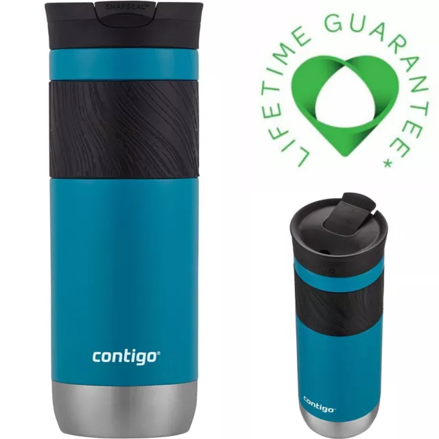 Travel Coffee Mug Leak Proof Vacuum Insulated Byron Stainless Steel SnapSeal Lid