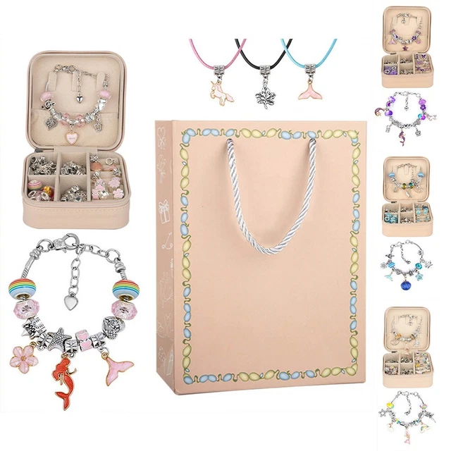 Fabricación de joyas niñas artesanías hechas a mano con cajas de joyas
