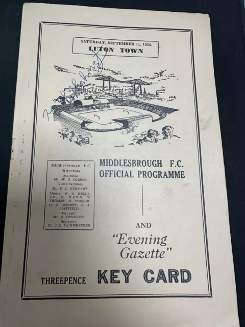 Middlesbrough v  Luton Town 1954/55  (9/8 )