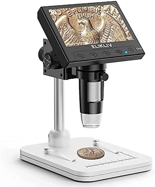 4.3" Coin Microscope, LCD Digital Microscope 1000x, Coin Magnifier