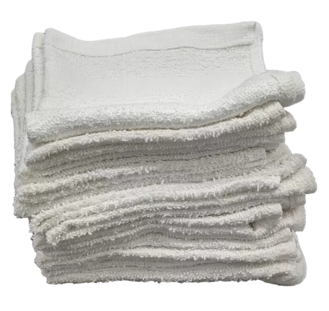 12x12 White Value Washcloths Rags Bath/Craft/Kitchen/Garage/Face 1 LB Per Dozen