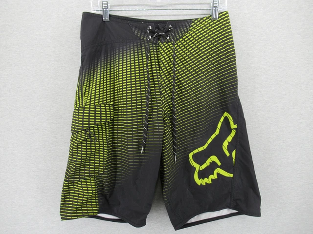 Fox Racing Shorts Mens 30 Black Bede Durbridge Signature Boardshorts Swim Logo